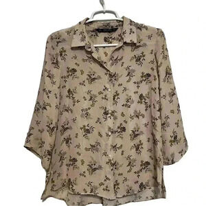 Zara Basic Summer Flower Pattern Loose Blouse Women’s Size S